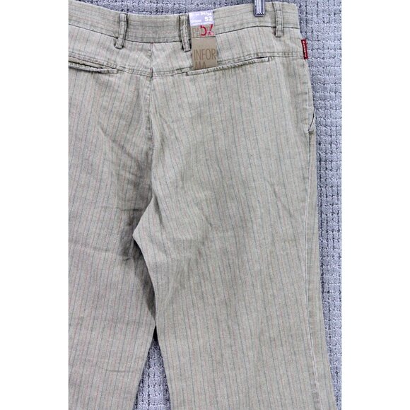 Alberto Pants Mens Size 34x34 Brown Striped Stretch Comfortable Flat Front NWT - Picture 9 of 12